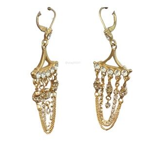 Elegant Gold Chandelier Earrings